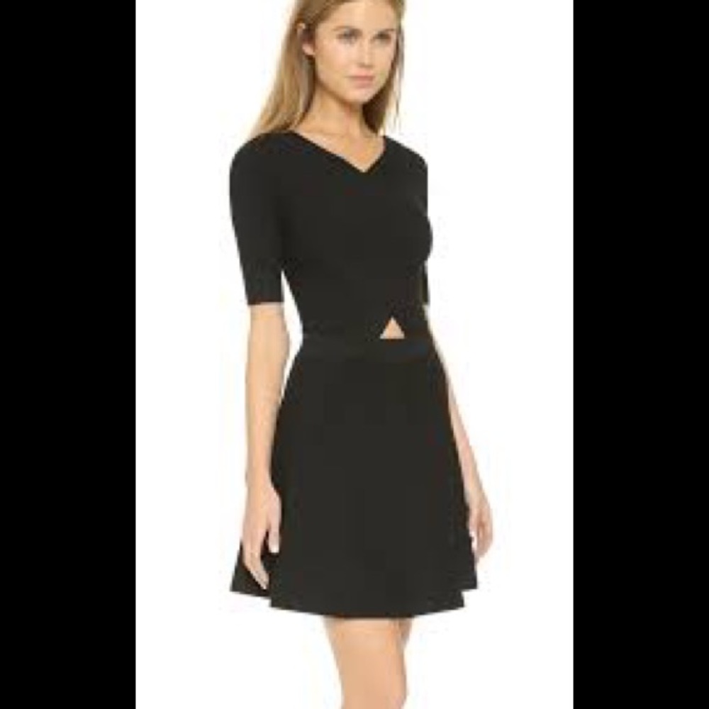 Club Monaco Parvana cutout black sweater dress